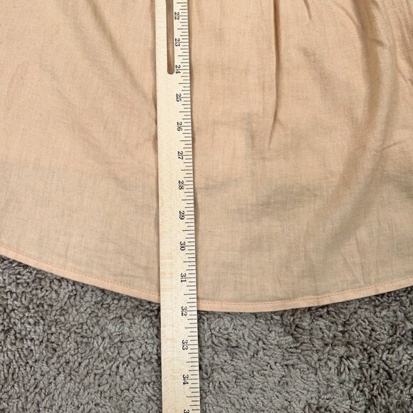 We The Free Shirt Womens Small Beige Keep it Simple Linen Flowy Oversized Coast - Picture 9 of 14